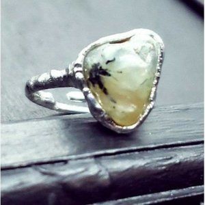 Prehnite crystal Ring